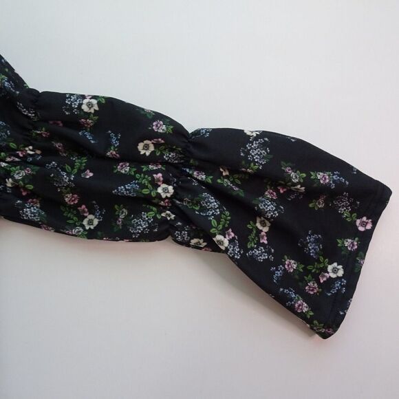 ASOS DESIGN Curve Dress Mini Tea Bubble Ruched Sleeves Smocked Style Plus 14 - Picture 11 of 12